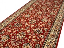Passatoia design tessuta su telaio Jacquard - 374 Flower Rosso